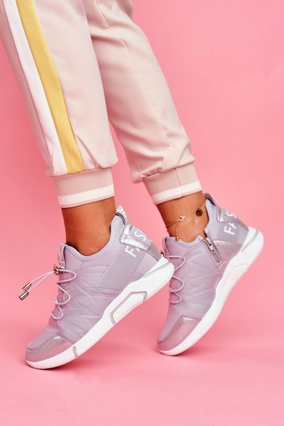 Women's Sporty Zipper Pull-on Boots Grey Terfin