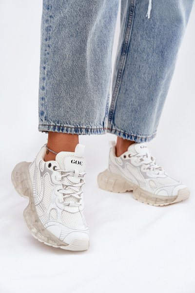 Ladies Leather Sneakers GOE RR2N4083 Beige
