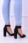 Women's Black Suede Stiletto pumps Harinta