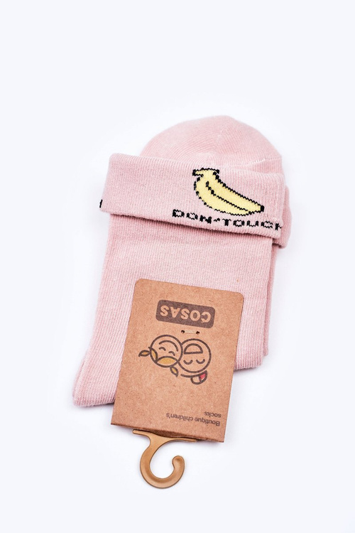 Children's Cotton Socks With Banana COSAS Pink