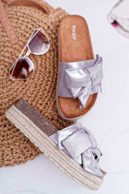 Vices Women's Flip Flops Silver 6275