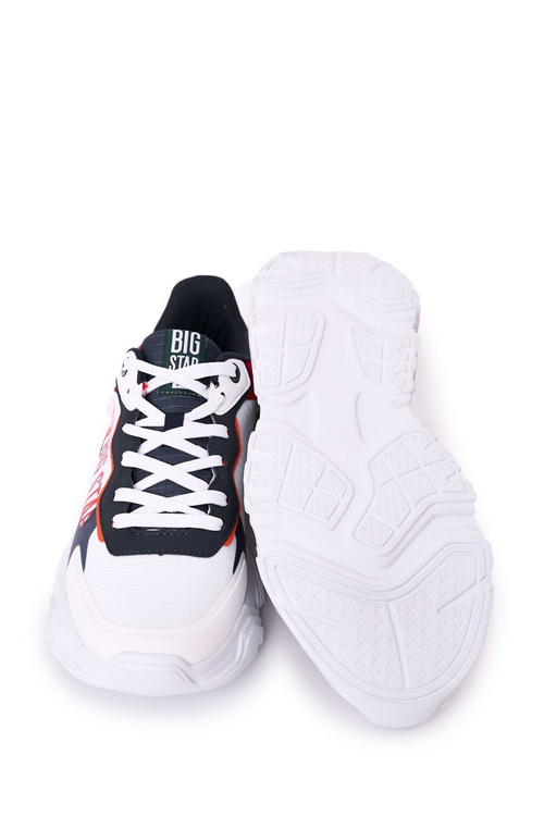 Męskie Sportowe Buty Memory Foam Big Star HH174208 Biało-Granatowe