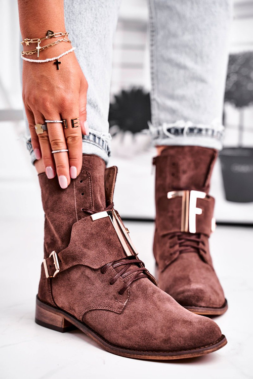 Women’s Suede Boots Brown Nicole 2591