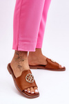 Women's Classic Flat Heel Sandals Camel Larotte