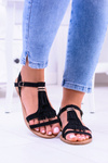 Women's Elegant Flat Sandals Memi Black