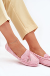Women's Suede Moccasins Light Pink Si Passione