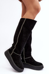 Women's Suede Boots on Massive Platform Maciejka 06312-01 Black