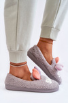 Women's Slippers With Hearts Grey Alasca