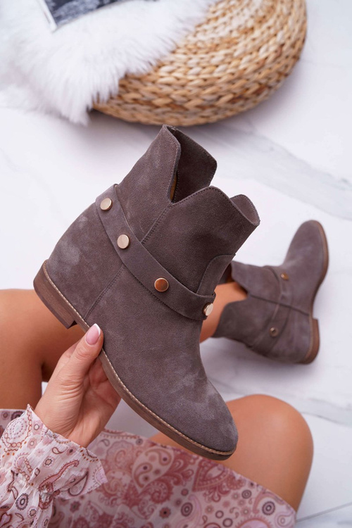 Women's Boots Laura Messi 1890 Leather Suede Grey Darmah