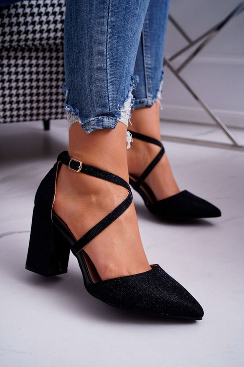 Women's Stiletto pumps Glitter Black Trever