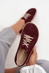 Barefoot Type Sneakers Made of Natural Suede Zazoo 314 Bordeaux
