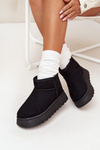 Women's Snow Boots On Platform Insulated With Fur Black Vesirae