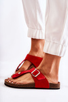 Women's Slippers Flip-Flops On Cork Red Elina