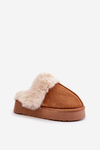 Women's Snow Slippers On Thick Sole With Fur Camel Doriola