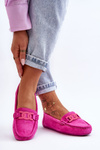 Women's Fashionable Suede Moccasins Pink Rabell
