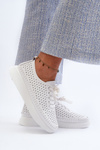 White Leather Platform Sneakers S.Barski LR278