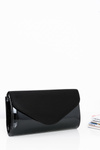 Women's Black Suede Clutch Bag Chain