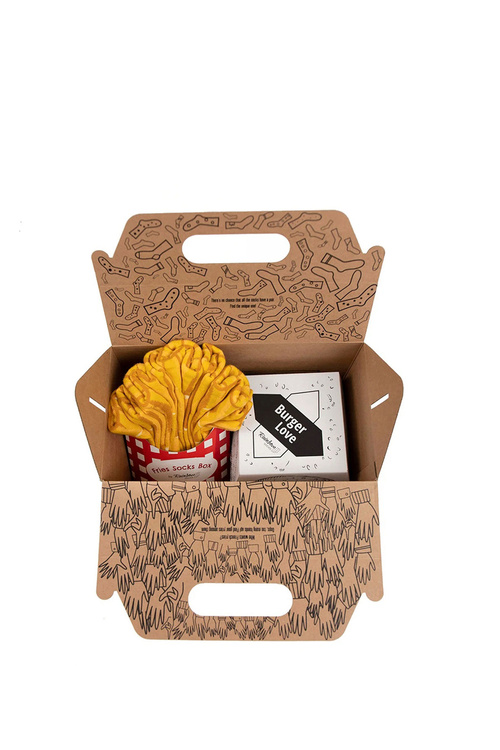 Skarpetki Rainbow Socks Na Wynos Burger Frytki 4 Pary