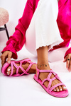 Women's Fashionable Sandals Braided Fuchsia Amparo