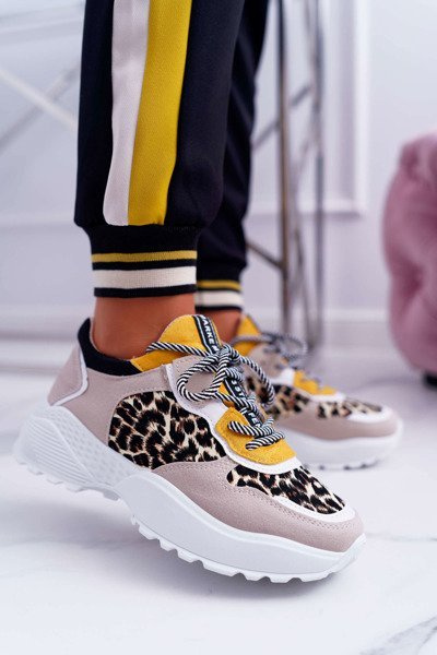 Sporty Women's Shoes High Sole Leopard Chillout