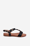 Women's Flat Sandals with Straps S.Barski KV27-010 Black