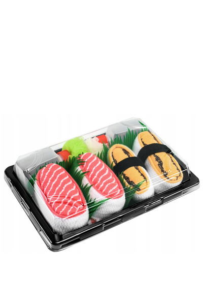Rainbow Socks Sushi 2 Pairs Tamago salmon