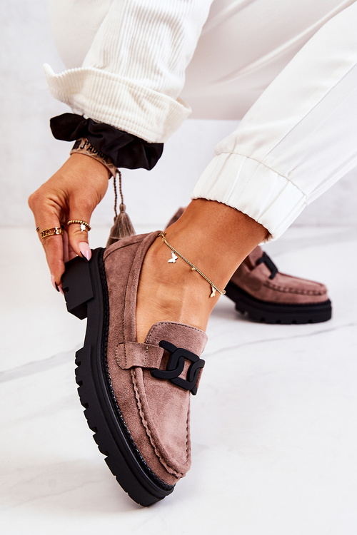 Suede Loafers With Decoration La.Fi 210031TA-SU Cappucino