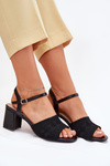 Women's Heeled Sandals Black Sarena