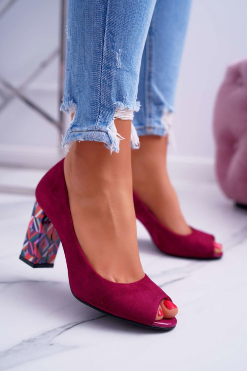 Women's Sergio Leone Uncovered Toe pumps PB133 Fuchsia Fans