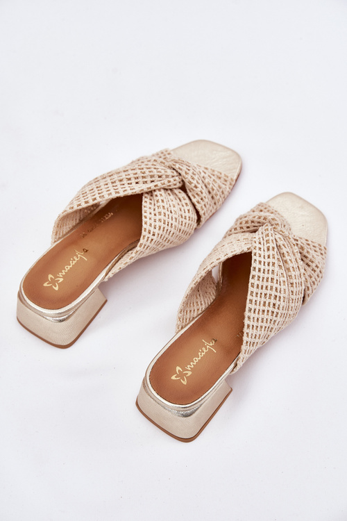 Ladies Platform Sandals Maciejka 06955-25 Beige-Gold