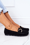 Women's Suede Loafers Black Downtown