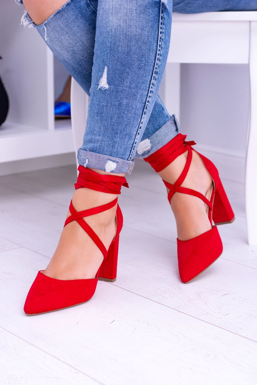 Women's Stiletto Tiered Red Demmi pumps