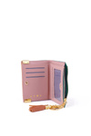 Small Leather Wallet Blue/Brown Calypso