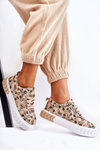 Women's Sneakers Sport Shoes pattern Beige Awersa