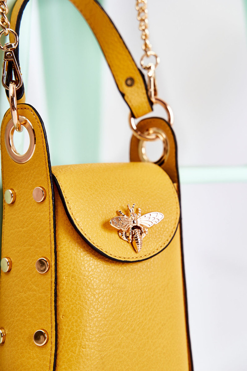 Small Women's Handbag With Ornament Yellow Ellies
