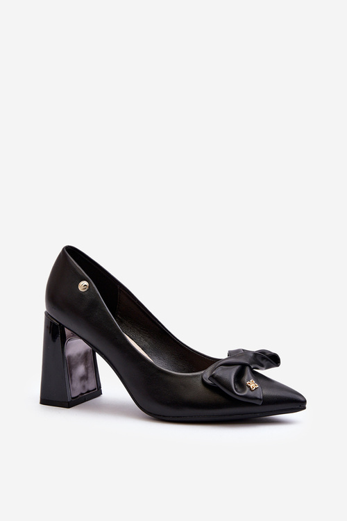 Black Bow Pump Heels by Ariemessa