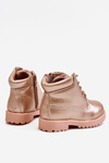 Children's Trappers Boots Warmed Pink Gold Dexter