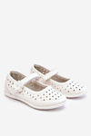 Children's Openwork Ballerinas White Lenna