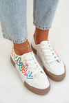 Women Sneakers Hearts White Fonirea