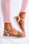 Women's Sandals With Cubic Zirconia Gold Sorrita