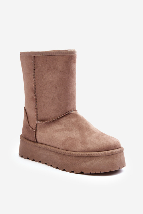 Women's Fur-Lined Insulated Snow Boots Dark Beige Abrams