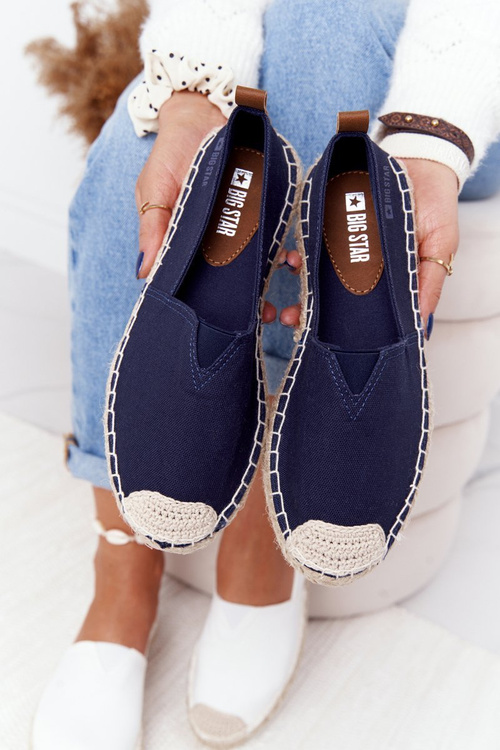 Espadryle Pleciona Podeszwa Big Star Granatowe HH274500 