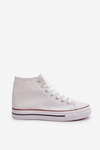 Women's Fabric High-Top Sneakers White Onaria