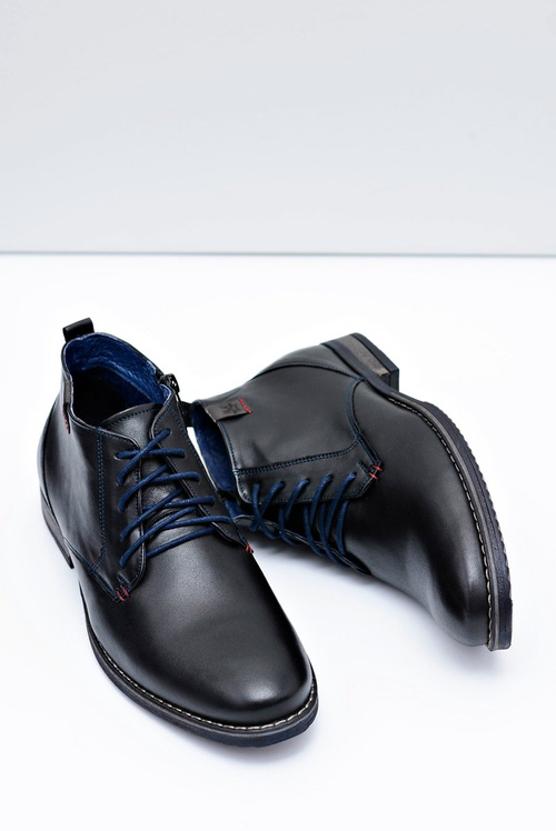 Men's Black Leather Boots Nikopol 672