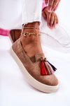 Tenisówki Trampki Damskie Slip-On Brązowe Venira