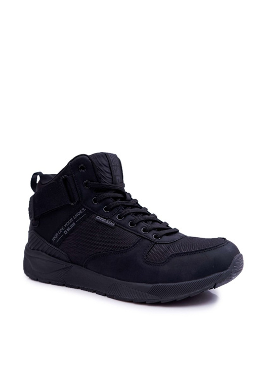 Sporty Men's Big Star High Outdoor Shoes Black EE174461