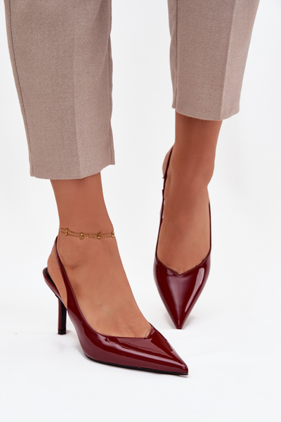Patent Leather Pumps on High Heel Bordeaux Phelia