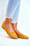 Women’s Ballerinas Eco-Suede Yellow Bellissima
