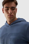 Men's Hoodie Pullover With Hood Blue 4FWMM00TSWSM1464-32S