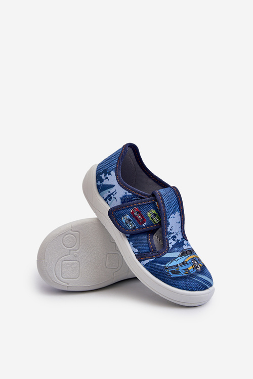 Kapcie Dziecięce Na Rzep Befado 911X022 Niebieskie